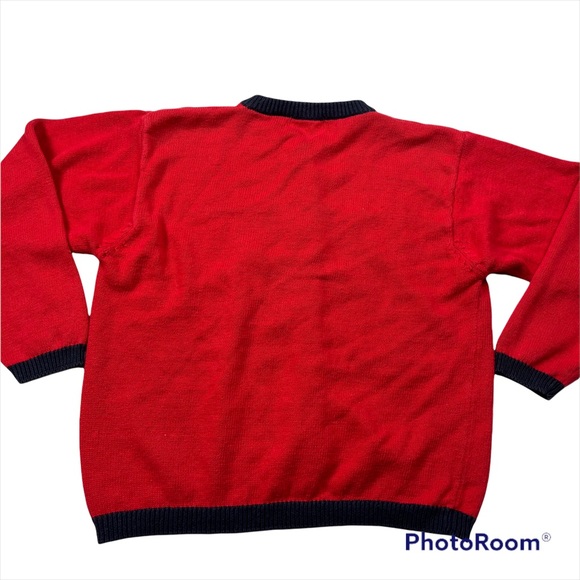 Vintage Cat Cardigan Sweater Medium Knit Heart Button Quirky Kitsch - Picture 9 of 10